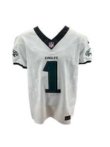 Eagles Super Bowl LIX Champs Signed Jalen Hurts Elite Jersey w/10 Autos - LE 50