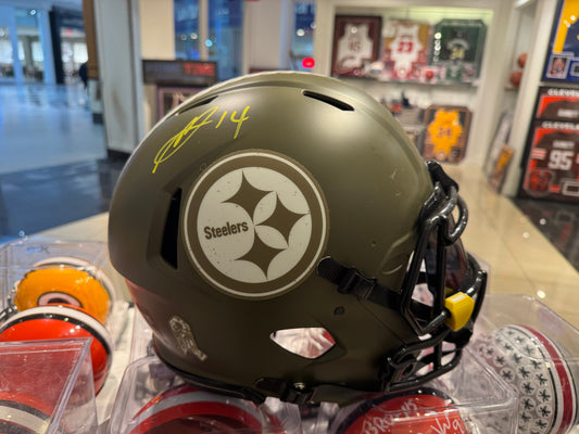 Pittsburgh Steelers George Pickens Hand Signed Autographed STS Authentic Full Size Helmet Certified COA