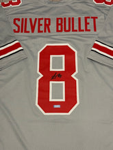Load image into Gallery viewer, Arvell Reese Signed Autographed Ohio State Buckeyes Gray Custom Jersey Prime Time Witness COA