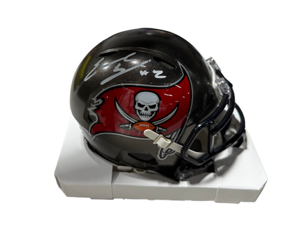 Emeka Egbuka Signed Autographed Buccaneers Mini Helmet Fanatics COA