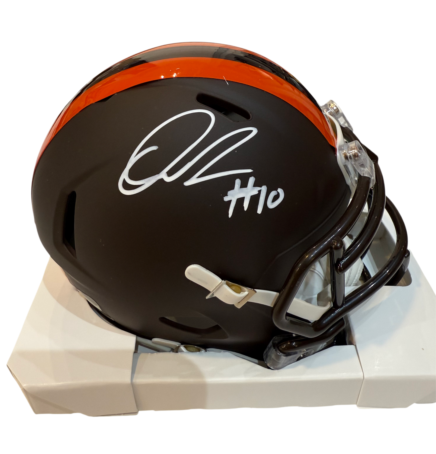 Quinshon Judkins Signed Autographed Cleveland Browns Alpha Dawg Mini Helmet Swau COA