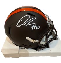 Load image into Gallery viewer, Quinshon Judkins Signed Autographed Cleveland Browns Alpha Dawg Mini Helmet Swau COA