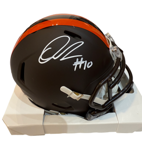 Quinshon Judkins Signed Autographed Cleveland Browns Alpha Dawg Mini Helmet Swau COA