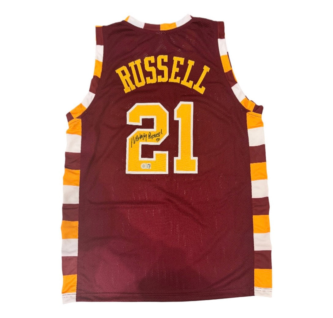 Cleveland Cavaliers Campy Russell Hand Signed Autographed Custom Maroon Jersey with Swau COA