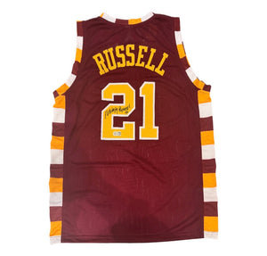 Cleveland Cavaliers Campy Russell Hand Signed Autographed Custom Maroon Jersey with Swau COA