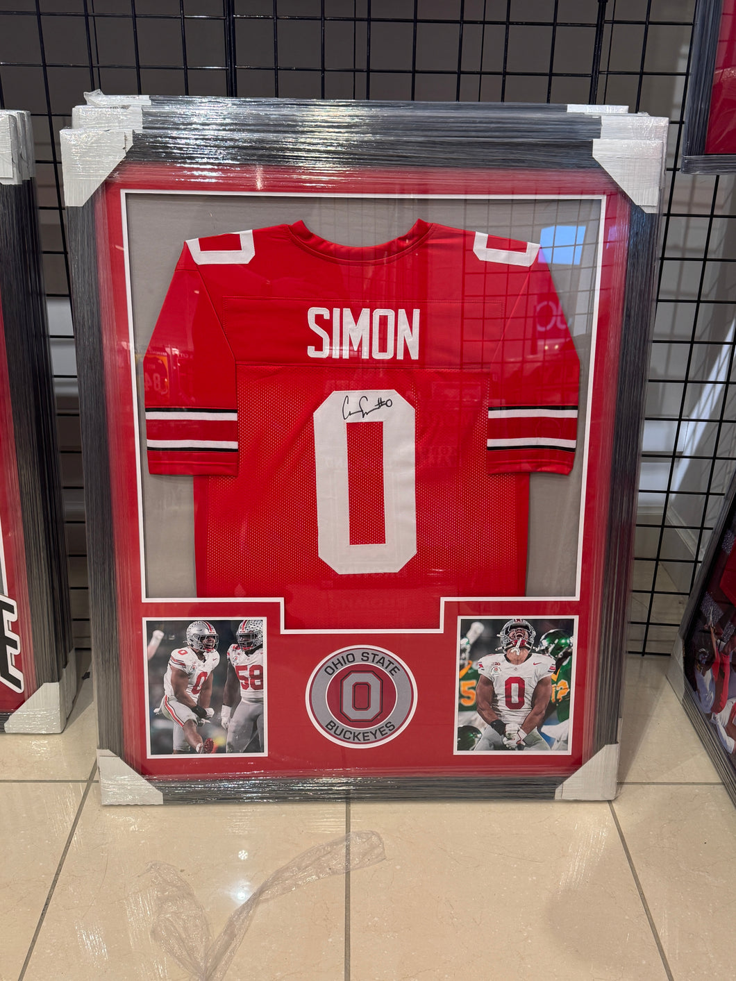 Ohio State Buckeyes Cody Simon Hand Signed Autographed Jersey Custom Framed certified coa COA