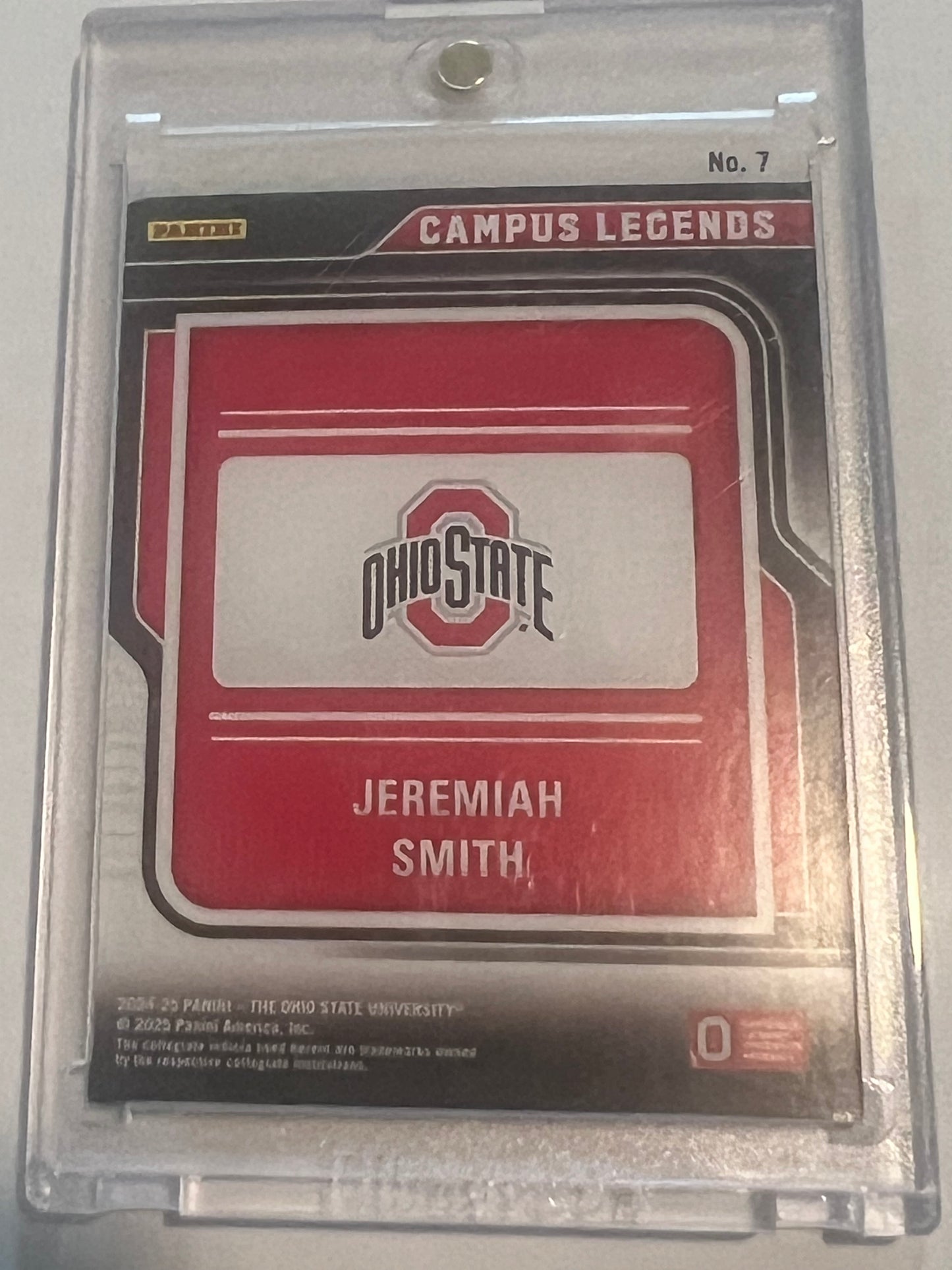 Pre-Sale Jeremiah Smith Hand Signed Autographed 2024-25 The Ohio State University Panini College Contenders Campus Legends Card #7