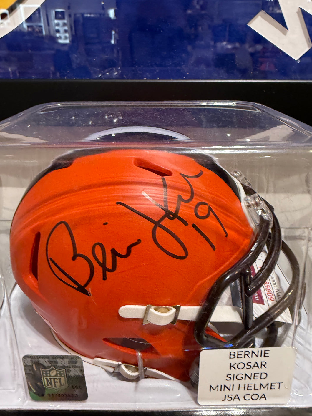 Cleveland Browns Bernie Kosar Signed Autographed Mini Helmet COA