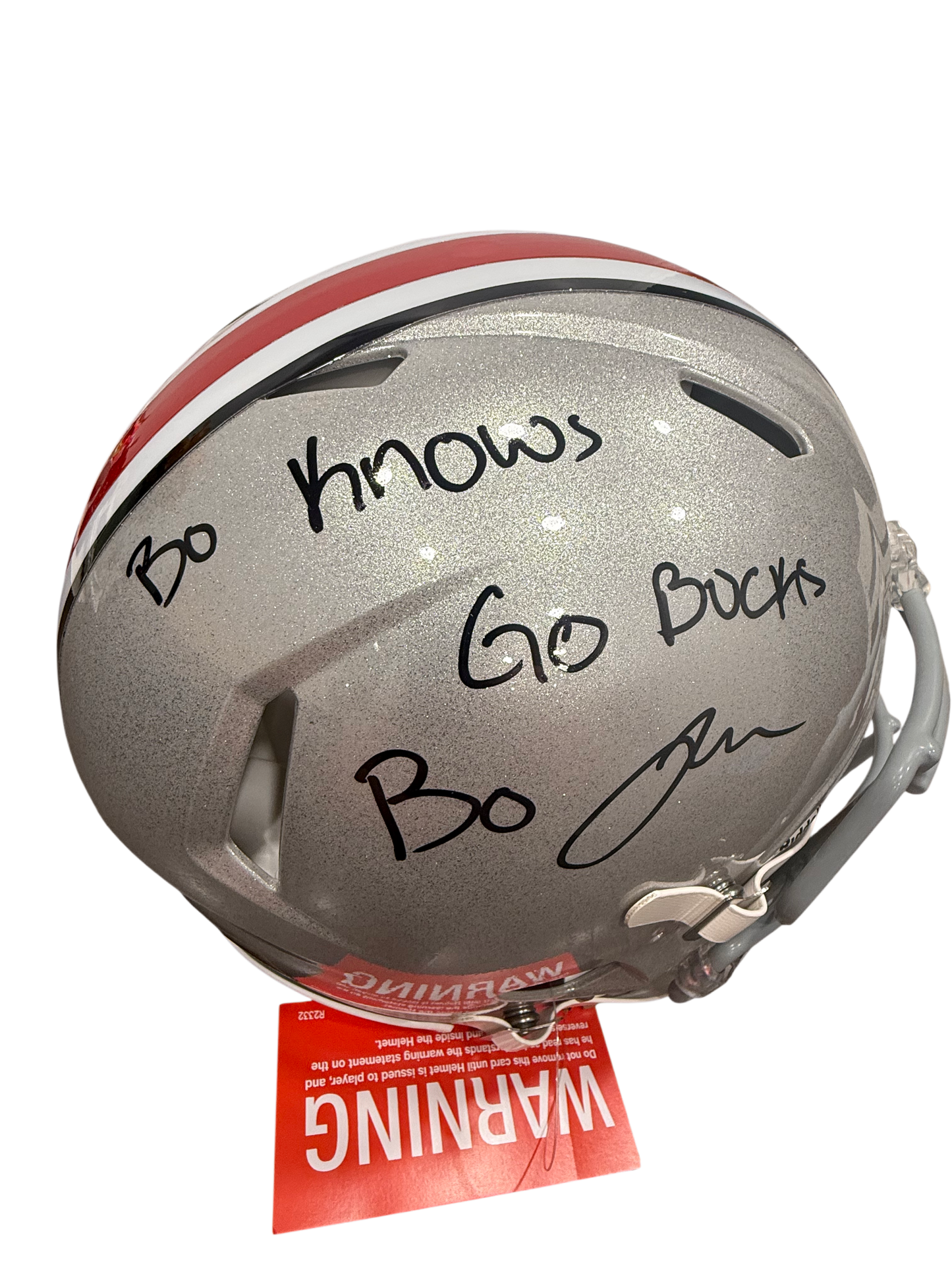 Bo Jackson Signed Autographed Ohio State Authentic Full Size Helmet With Inscription THESE ARE EXTREMELY RARE Prime Time Witness COA