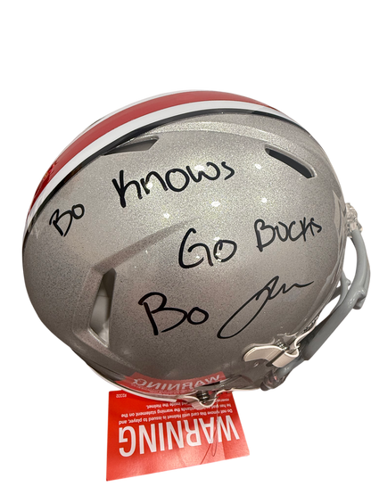 Bo Jackson Signed Autographed Ohio State Authentic Full Size Helmet With Inscription THESE ARE EXTREMELY RARE Prime Time Witness COA
