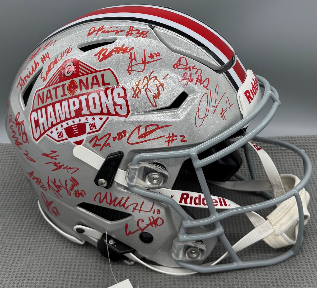 2024 The Ohio State Buckeyes National Champions Team Signed Authentic Speed Flex Full Size Helmet BAS, Swau COA