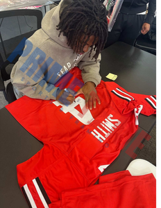 The Ohio State Buckeyes Jeremiah Smith Hand Signed Autographed Custom Jersey with “2024 CFP Champs” Inscription Certified COA