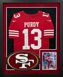 San Francisco 49ers Brock Purdy Hand Signed Autographed Authentic Jersey Custom Framed Fanatics COA