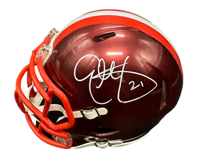 Cleveland Browns Eric Metcalf Hand Signed Autographed Flash Mini Helmet with JSA COA