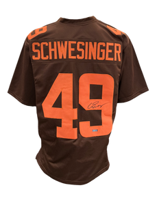 Carson Schwesinger Signed Autographed Cleveland Browns Custom Jersey Coa