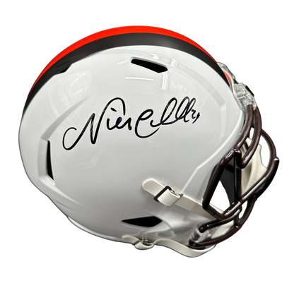 Cleveland Browns Nick Chubb Hand Signed Autographed Full Size Replica 2023 ON FIELD ALTERNATE STYLE SPEED Helmet with Beckett COA