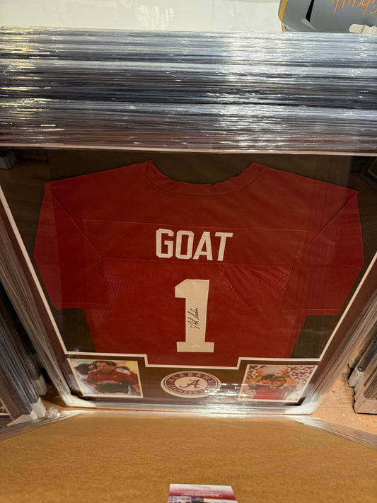 Alabama Crimson Tide Nick Saban Signed Autographed Jersey Custom Framed COA