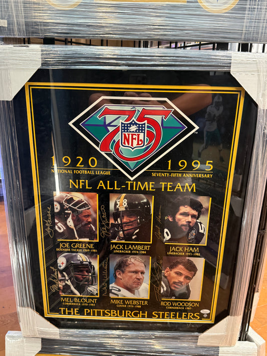 Pittsburgh Steelers Signed Autographed 16x20 Photo Custom Framed JSA COA