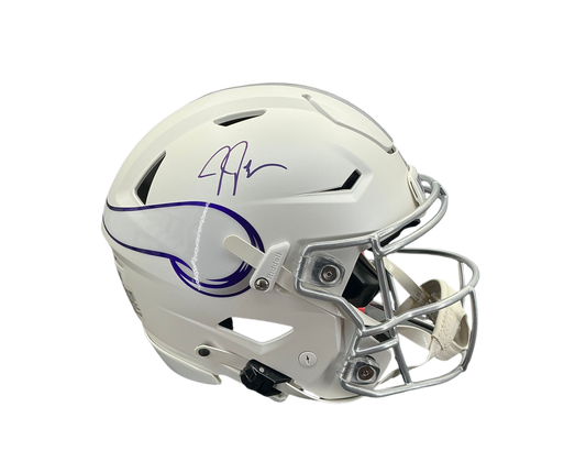 Justin Jefferson Signed Autographed Minnesota Vikings Full Size Alternate Authentic Speed Flex Helmet Beckett COA