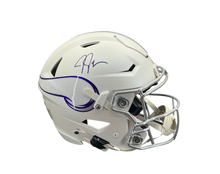 Load image into Gallery viewer, Justin Jefferson Signed Autographed Minnesota Vikings Full Size Alternate Authentic Speed Flex Helmet Beckett COA