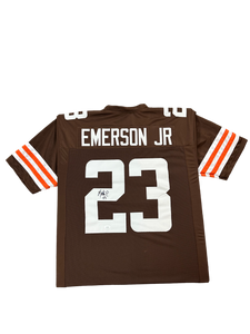 Cleveland Browns Martin Emerson Jr “MJ” Hand Signed Autographed Custom Jersey JSA COA
