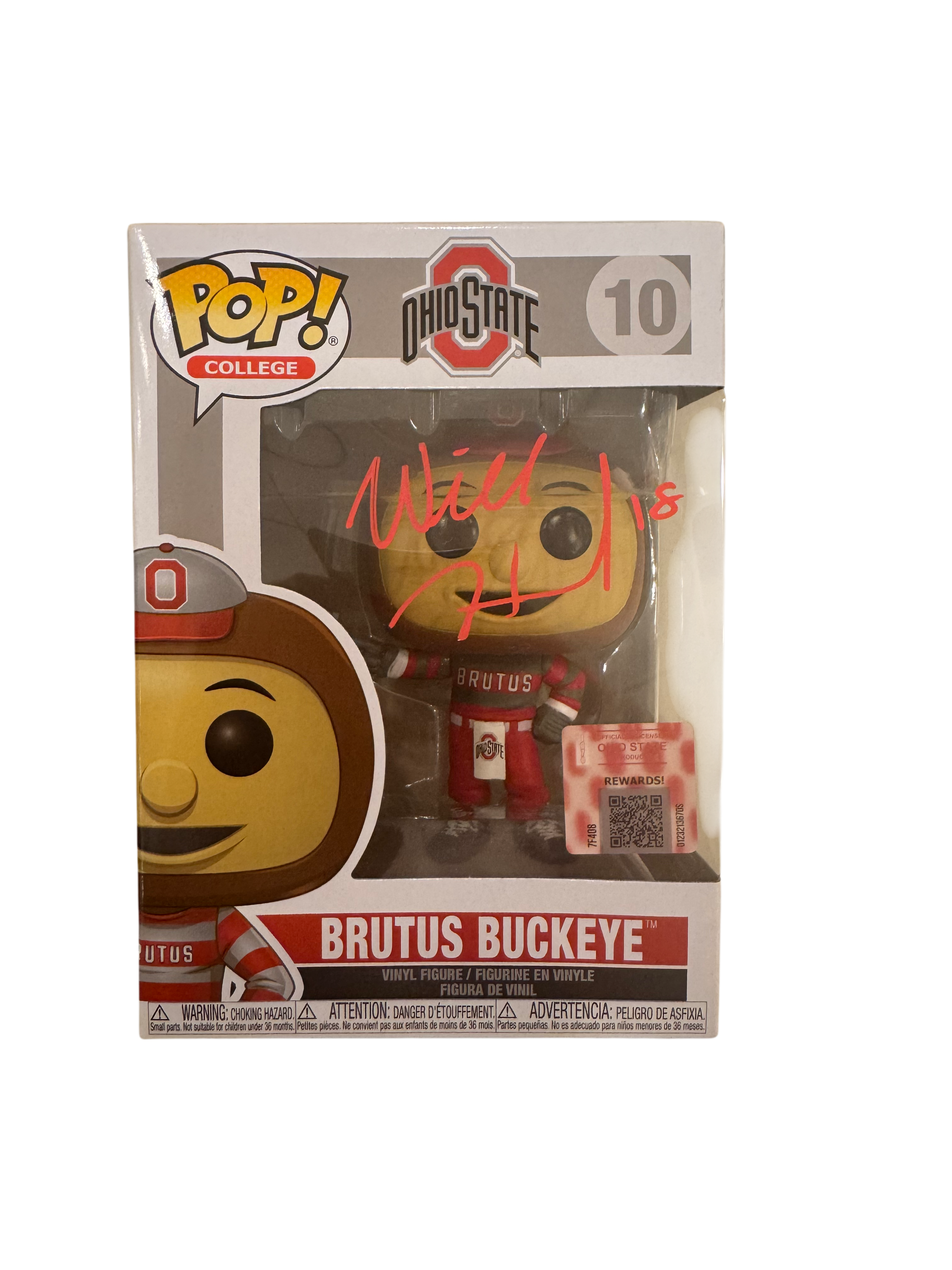 Ohio State Buckeyes Will Howard Hand Signed Autographed Brutus Funko P ...