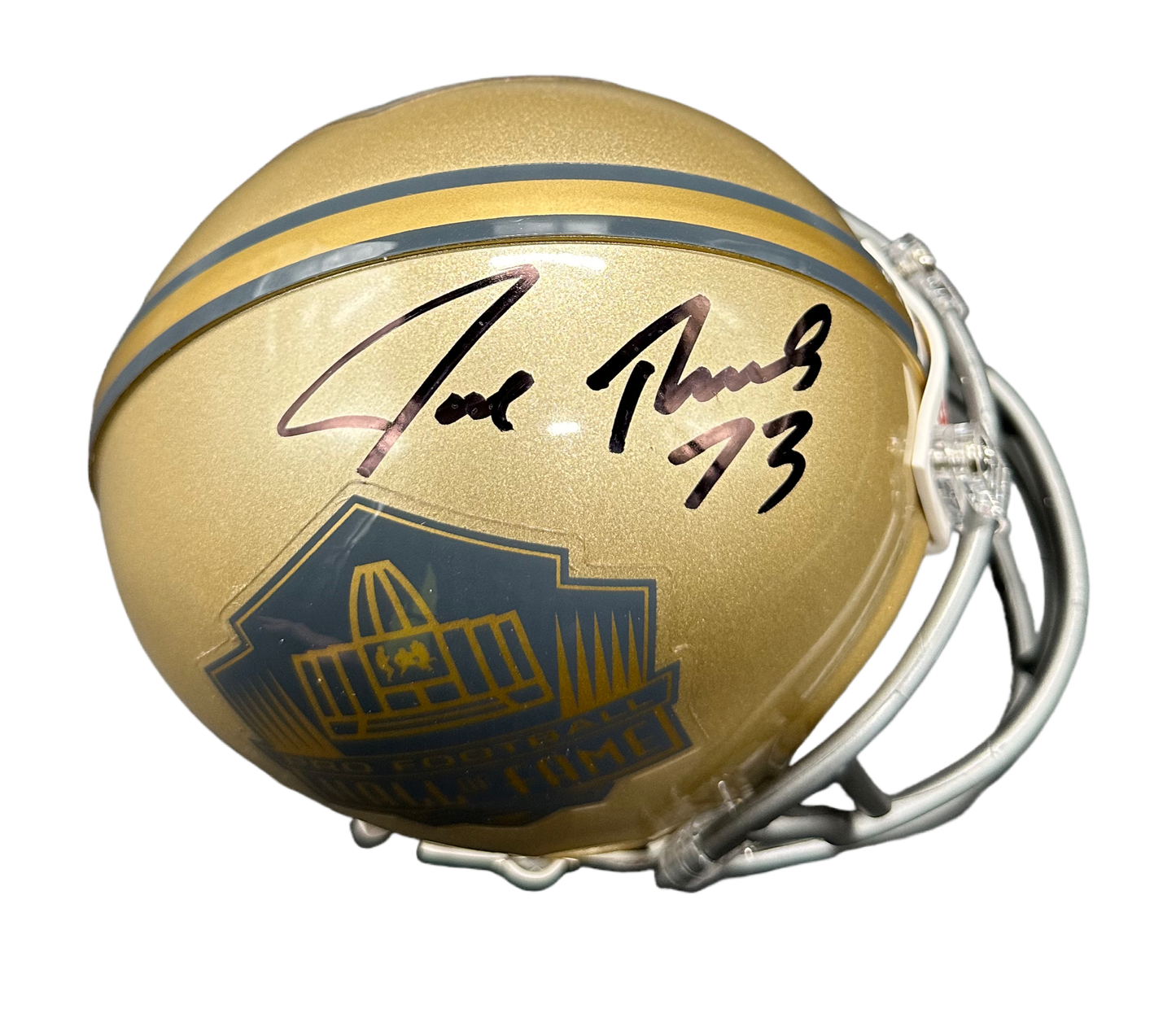 Cleveland Browns Joe Thomas Hand Signed Autographed Hall of Fame Mini Helmet with JSA COA