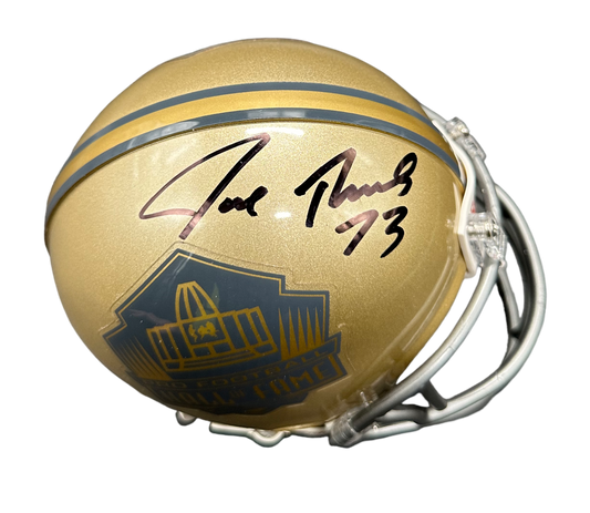 Cleveland Browns Joe Thomas Hand Signed Autographed Hall of Fame Mini Helmet with JSA COA