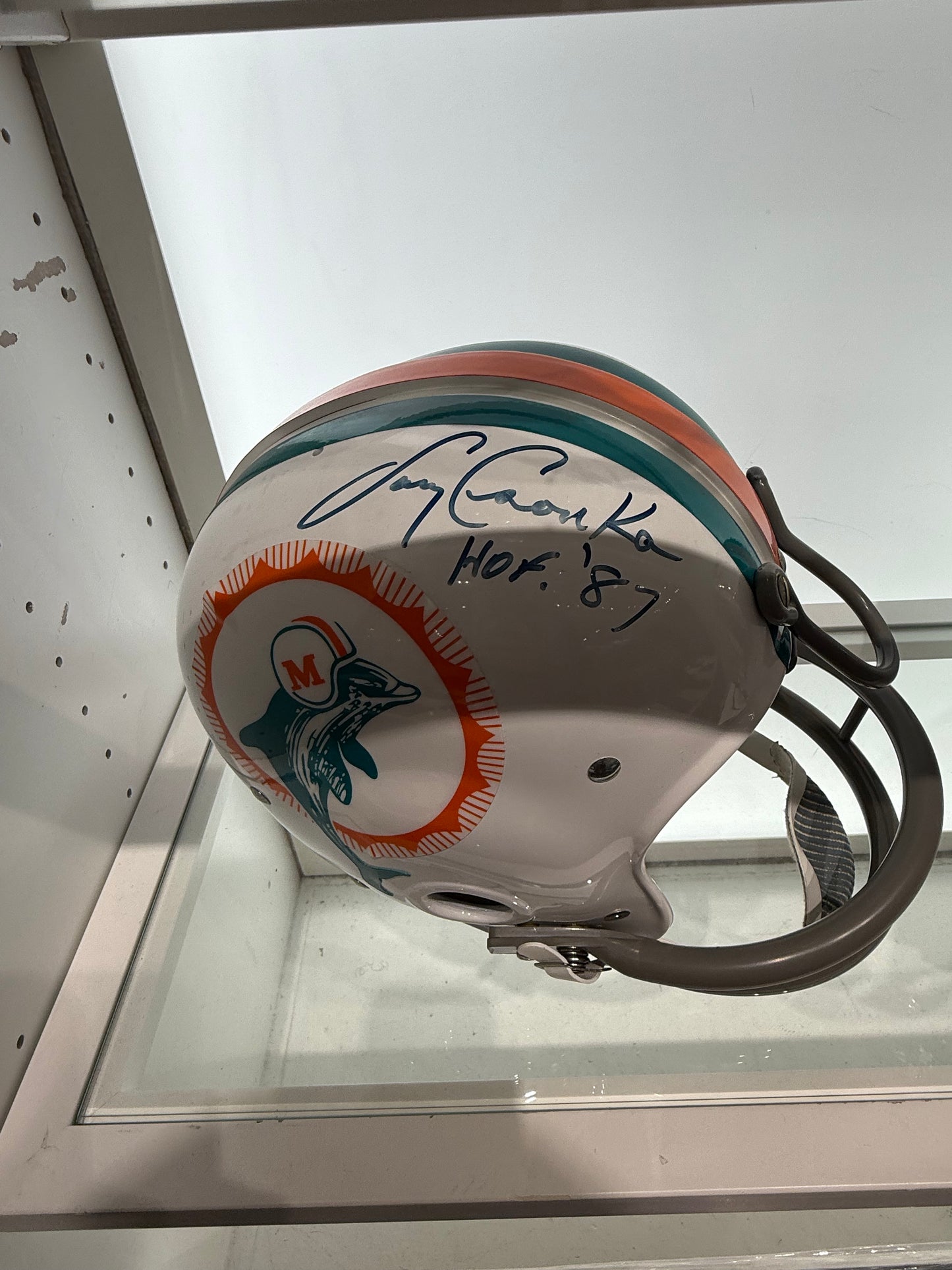 Miami Dolphins Larry Czonka Signed Autographed Full Size Replica Helmet COA