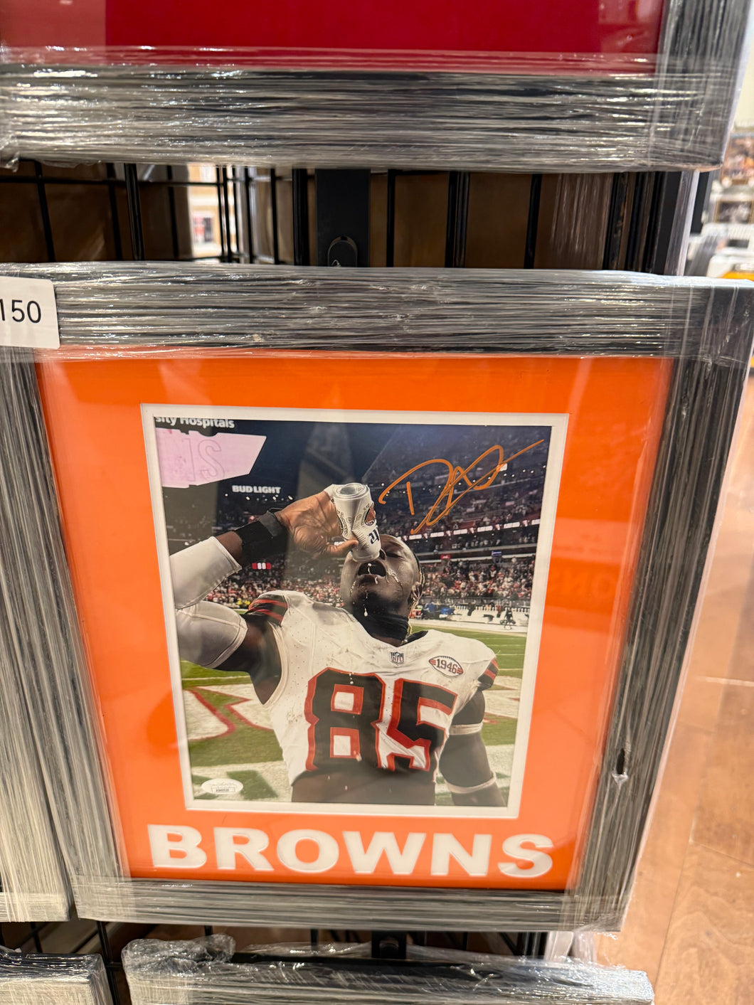 Cleveland Browns David Njoku Signed Autographed 8x10 Photo Custom Framed JSA COA