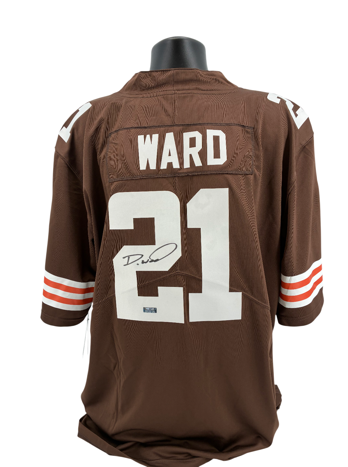Denzel Ward Signed Autographed Brown Cleveland Custom Jersey