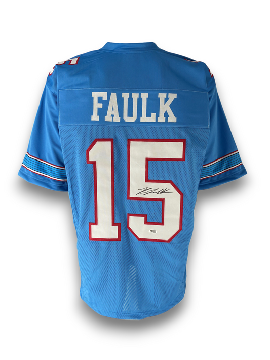 Keldric Faulk Signed Custom Tennesse Titans Jersey Prime Time Witness
