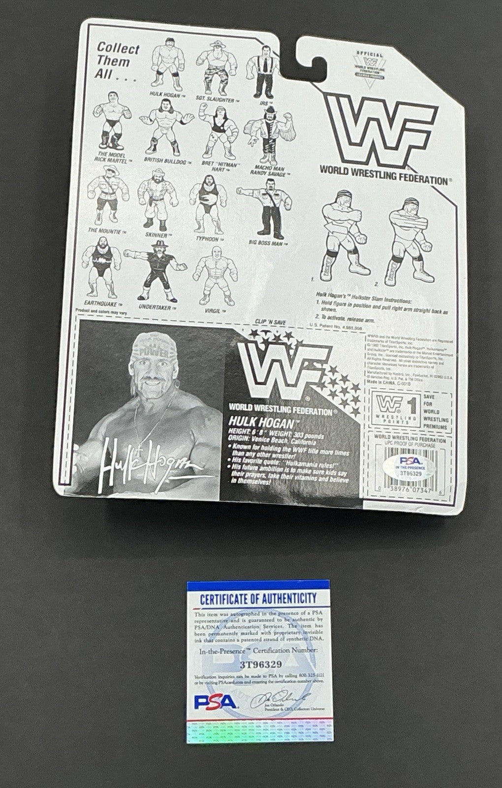 Hulk Hogan Signed Autographed WWF Toy PSA Coa