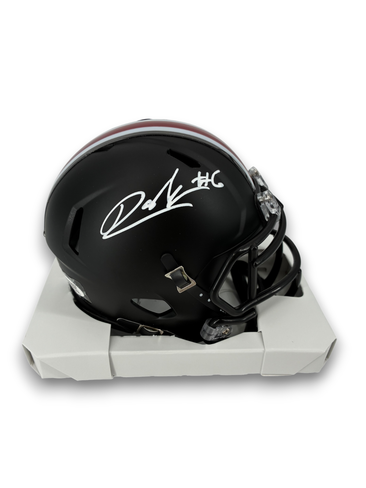 Devin Sanchez Signed Autographed Buckeyes Black Mini Helmet Prime Time Witness