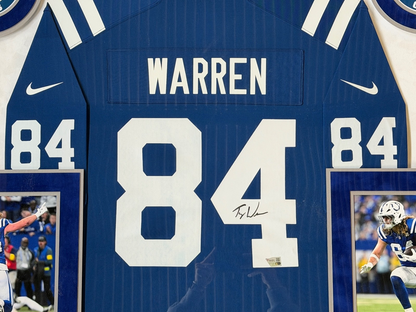 Tyler Warren Signed Autographed Colts Jersey Custom Framed Fanatics COA