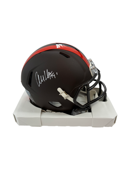 Alex Wright Signed Autographed Browns Mini Helmet Prime Time Witness