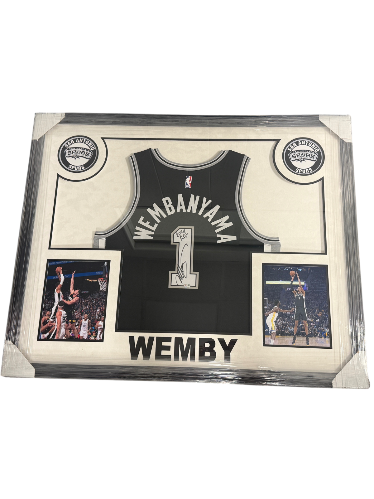 Victor Wembanyama Signed Autographed Spurs Nike Jersey Custom Framed Fanatics