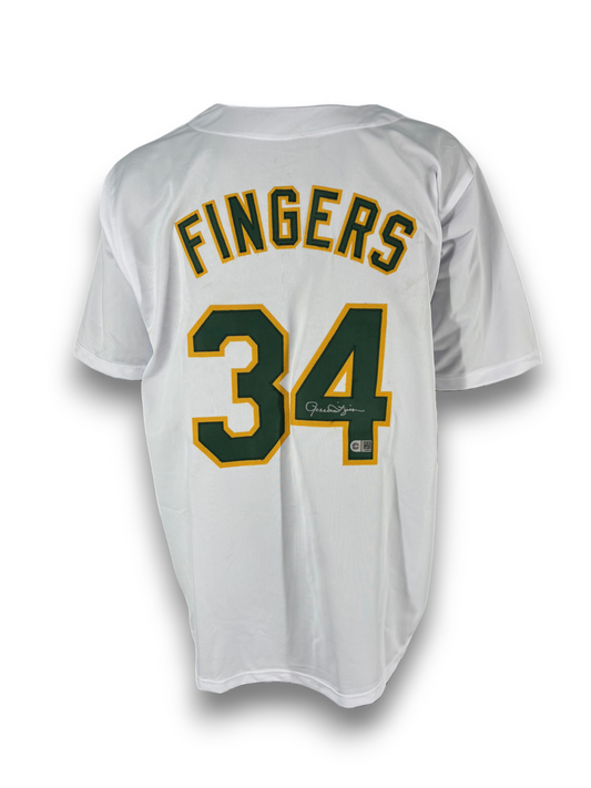 Rollie Fingers Signed Autographed Oakland A's Custom Jersey Prime Time Witness