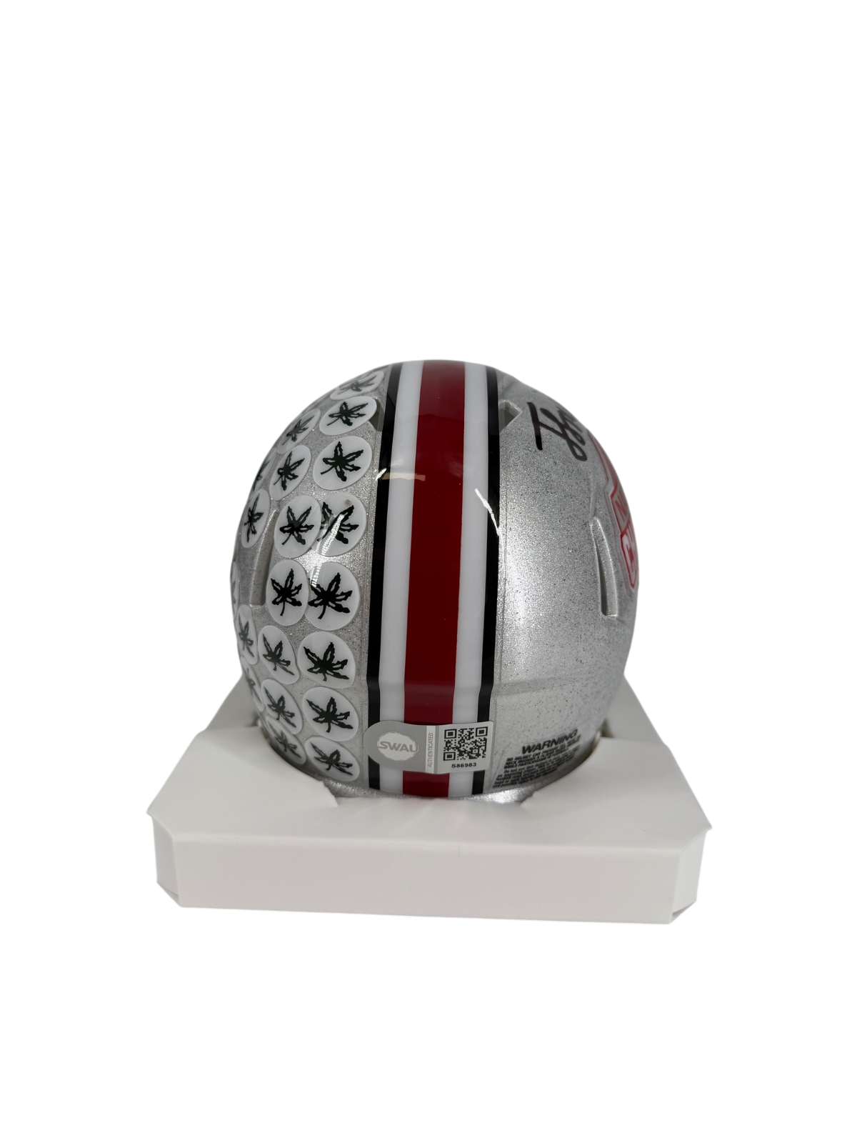 Jeremiah Smith Signed Mini Helmet 2024 National Champions Buckeyes SWAU COA