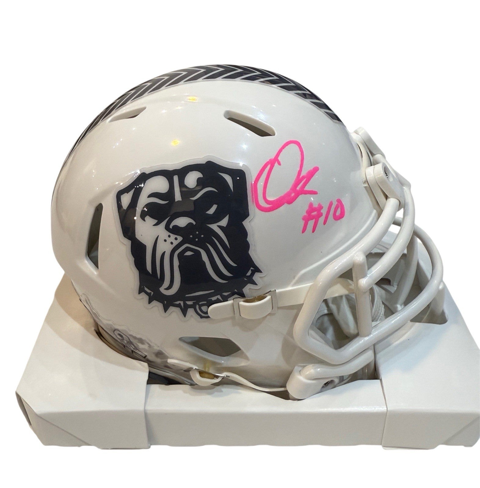 Quinshon Judkins Signed Autographed Browns STS Mini Helmet /3 Swau  COA