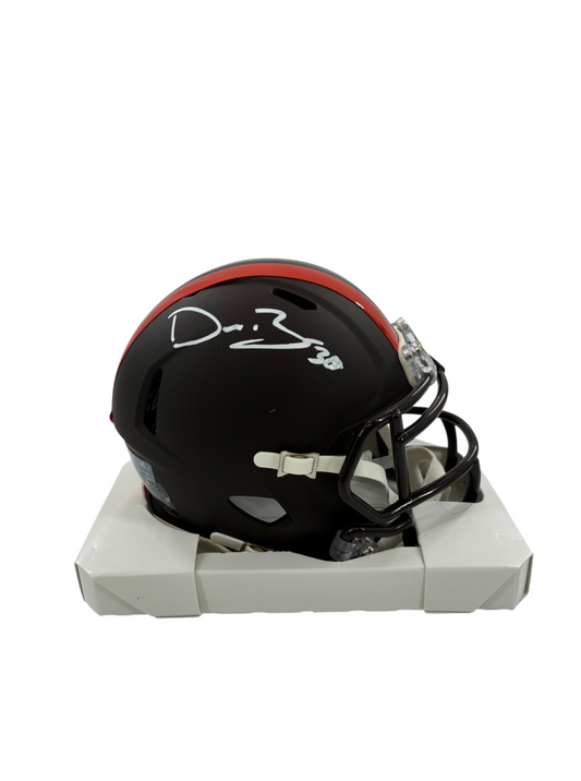 Devin Bush Signed Autographed Browns Mini Helmet Prime Time Witness