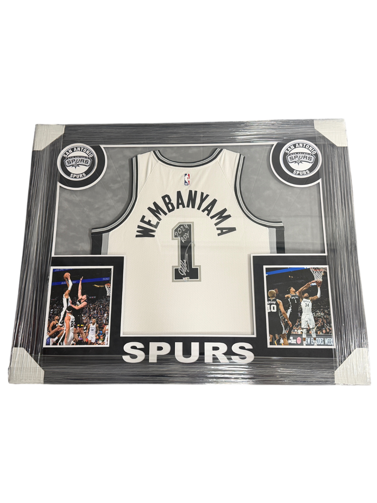 Victor Wembanyama Signed Autographed Spurs Nike Jersey Custom Framed Fanatics