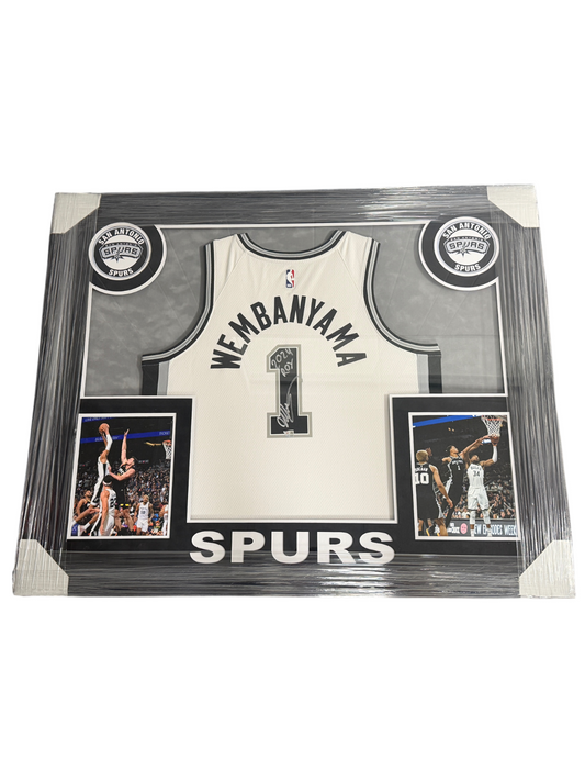 Victor Wembanyama Signed Autographed Spurs Nike Jersey Custom Framed Fanatics