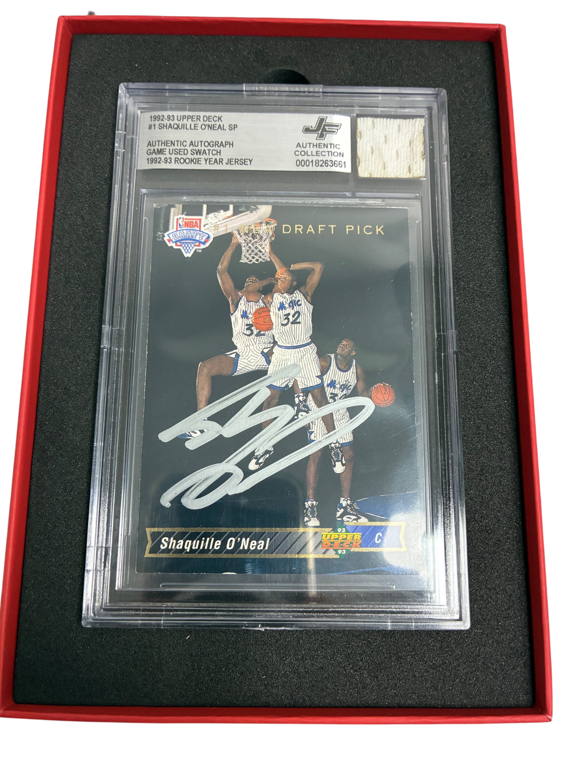 1992-93 Shaquille O'Neal Rookie Jersey Patch Autographed Jersey Fusion Magic