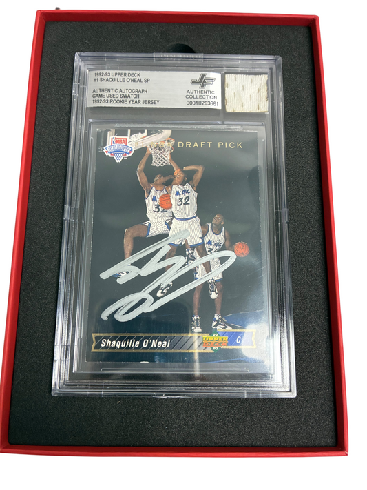 1992-93 Shaquille O'Neal Rookie Jersey Patch Autographed Jersey Fusion Magic