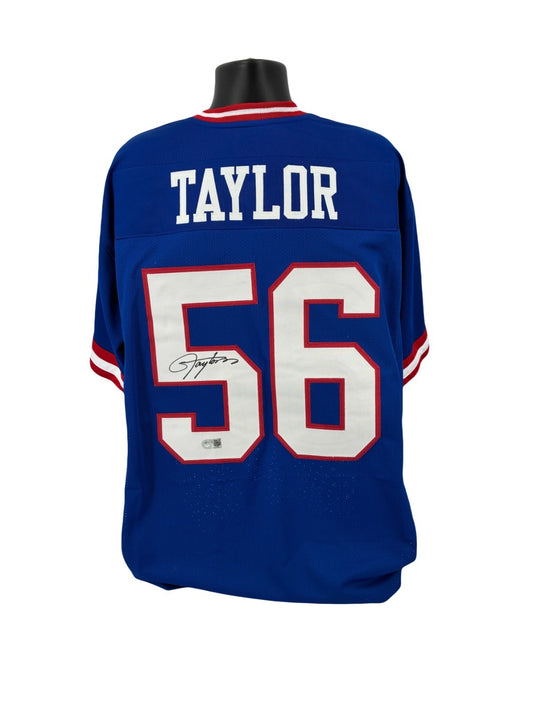 Lawrence Taylor Signed Autographed Giants Custom Jersey SWAU COA