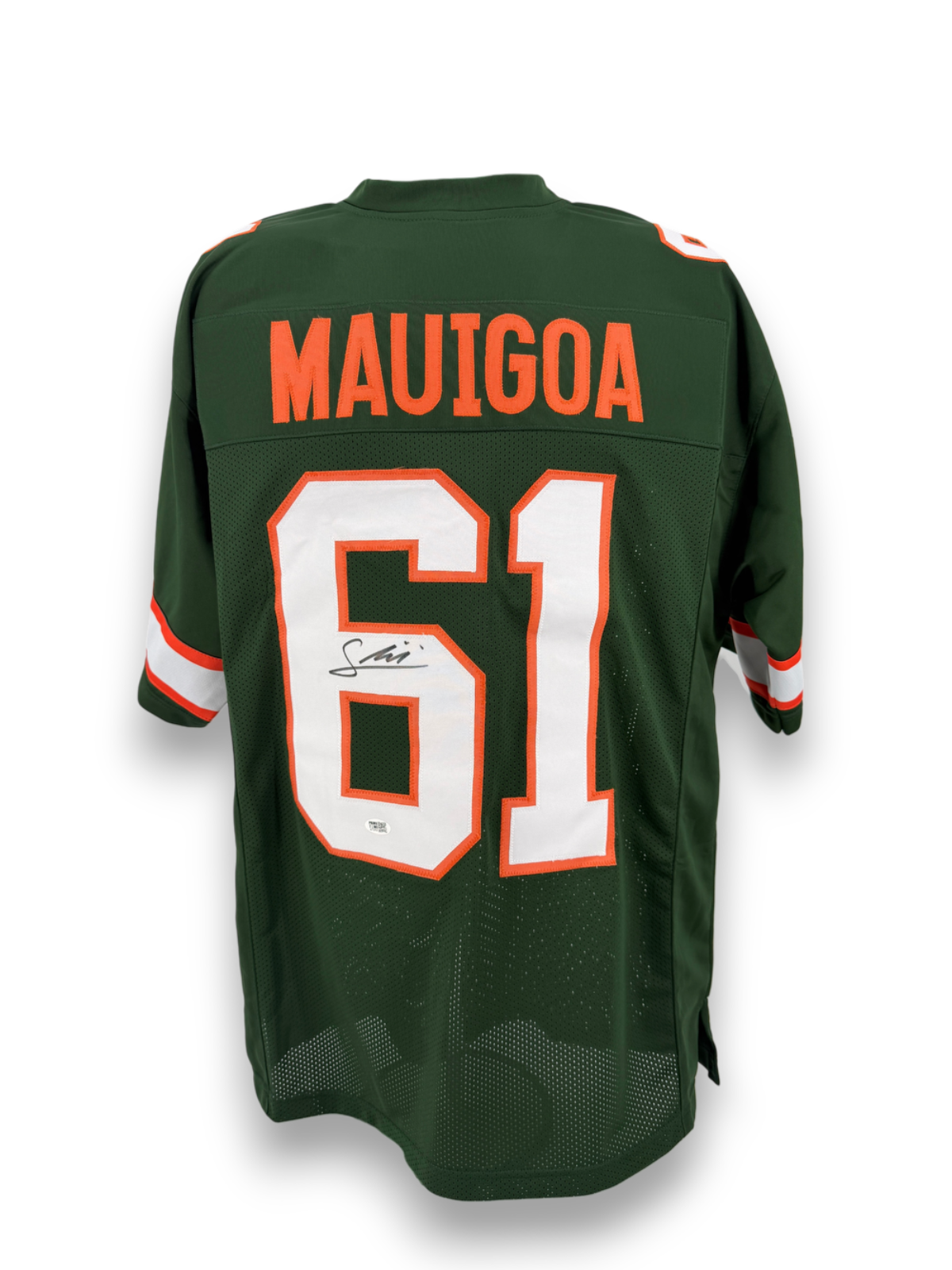Francis Mauigoa Signed Autographed Hurricanes Green Custom Jersey Prime Time