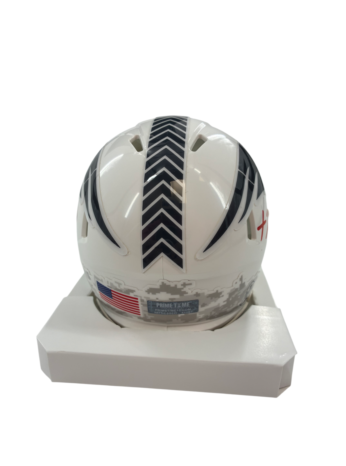 Treveyon Henderson Signed Autographed Patriots S2S Mini Helmet Prime Time