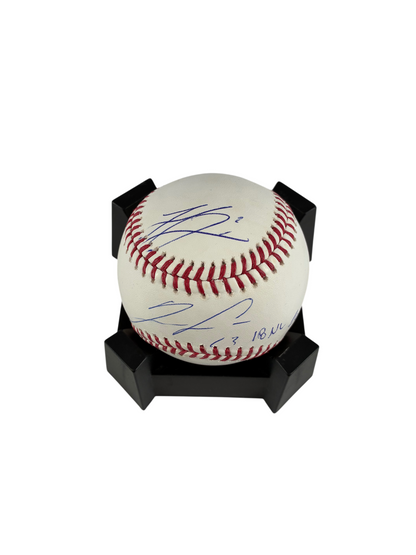 Ronald Acuna Jr. and Michael Harris II Signed Autographed Braves Baseball MLB