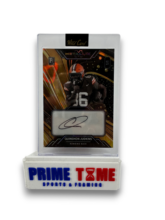 Quinshon Judkins Cleveland Browns Autographed Metallix Wild Card